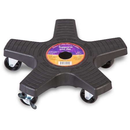 Down Under Down Under 3.5 in. H Black Plastic Wheeled Plant Stand S14410